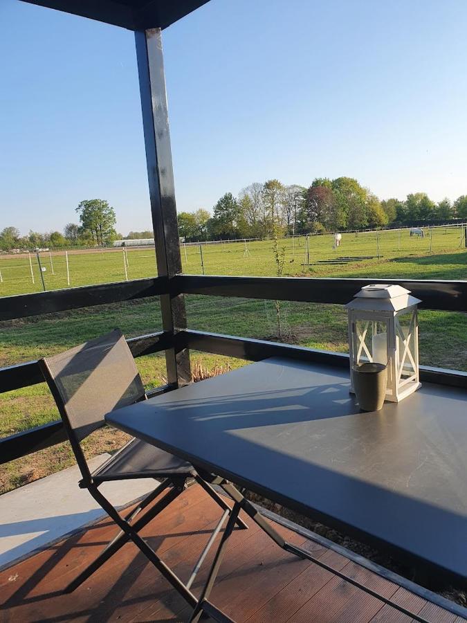 Houten Huisje Tussen Paarden Nieuwerkerken Extérieur photo
